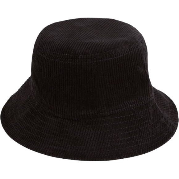 Black Corduroy Unisex Bucket Hat - Picture 2 of 5